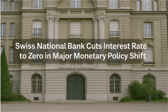 El Banco Nacional Suizo Reduce la Tasa de Interés a Cero en un Cambio Importante de Política Monetaria